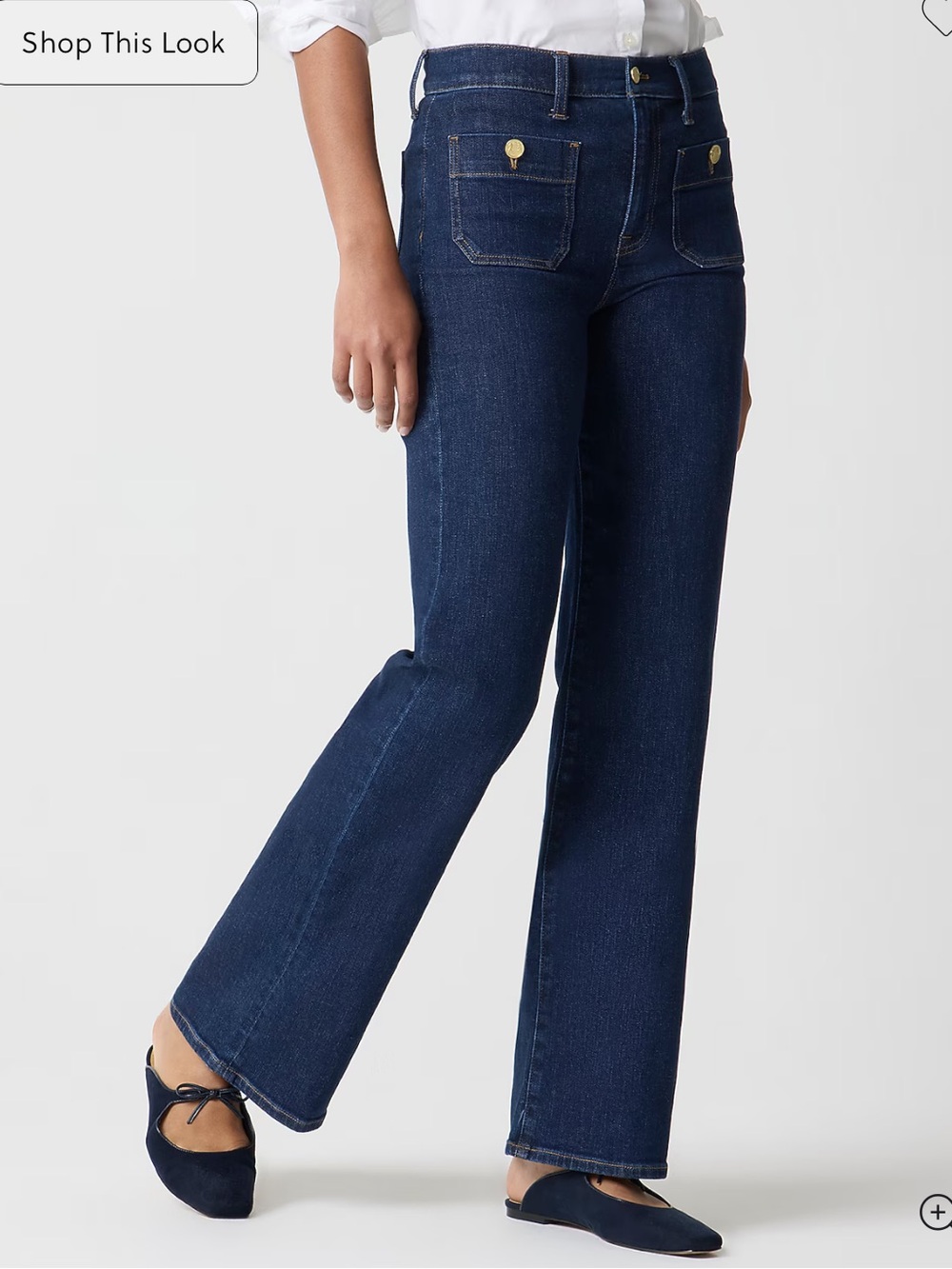 J. Crew Indigo Denim Slim Wide-Leg Jeans